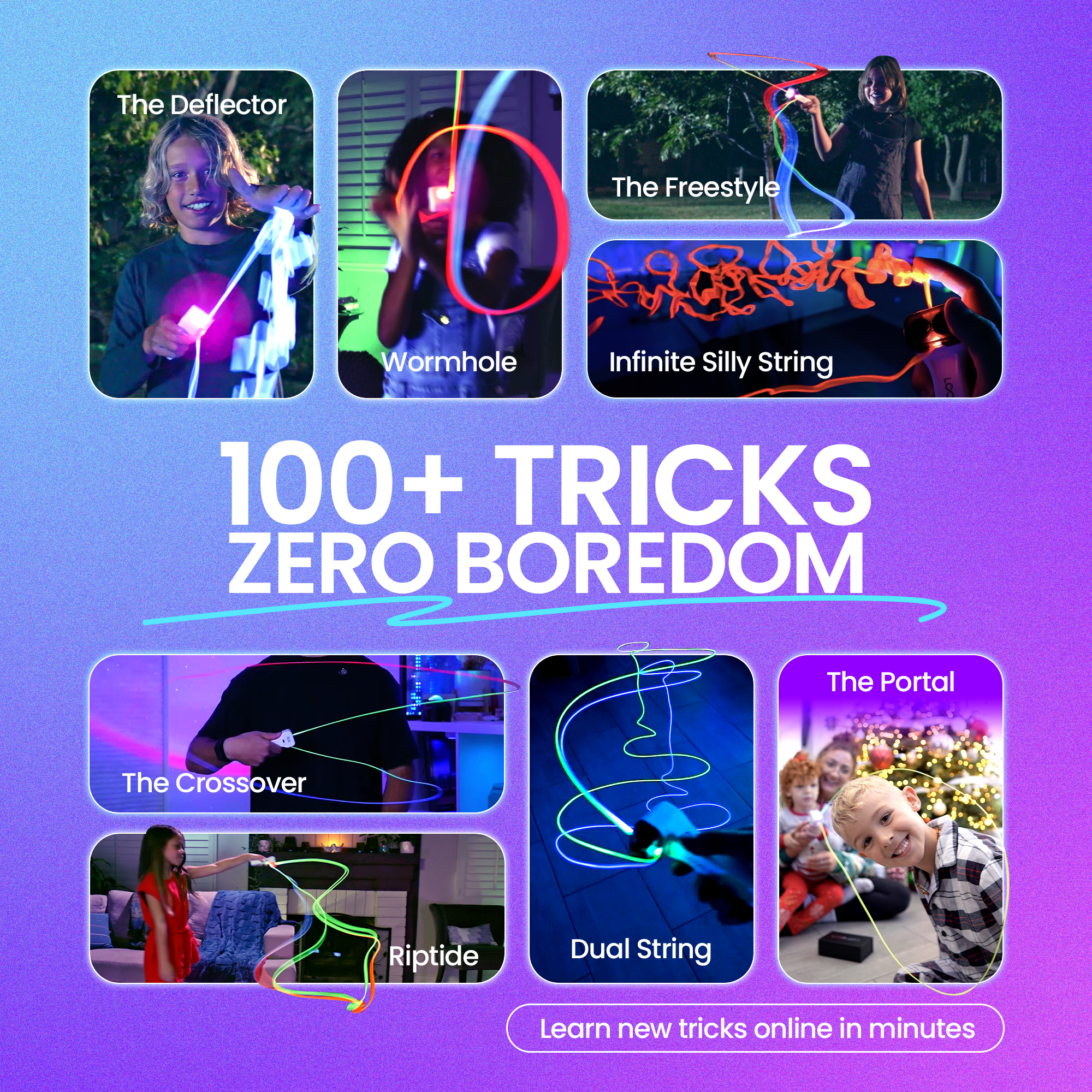 Loop Lasso NANO Glow in the Dark Rave Toys with Built-in UV Blacklight
